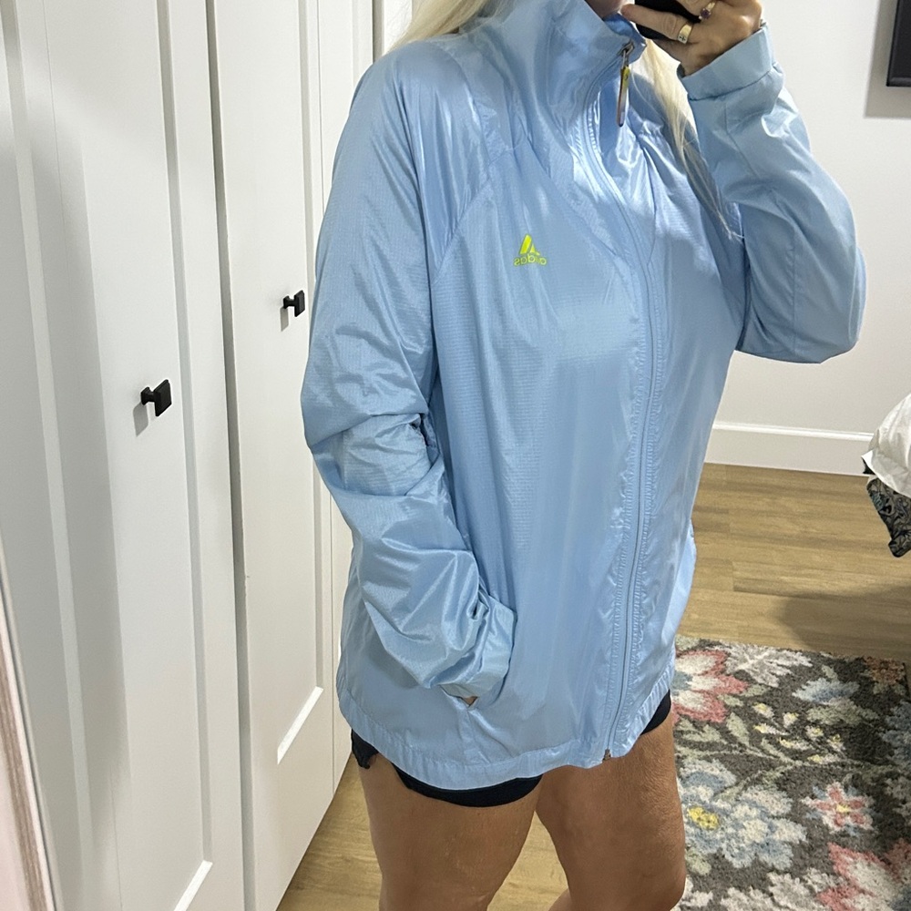 Y2K Vintage Adidas Clima 365 Powder Blue Windbreaker |Size Large